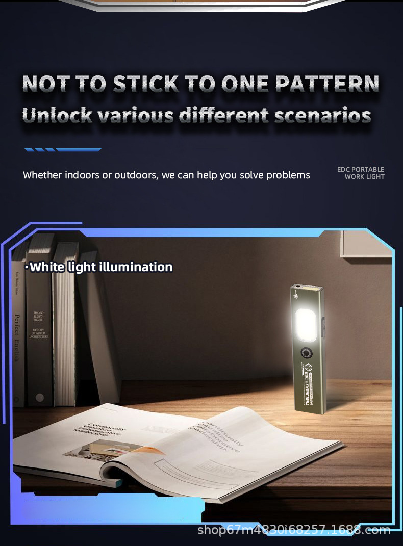 New Led Flashlight Multi-Functional Small Portable Mini Rechargeable Laser Magnetic Work Light