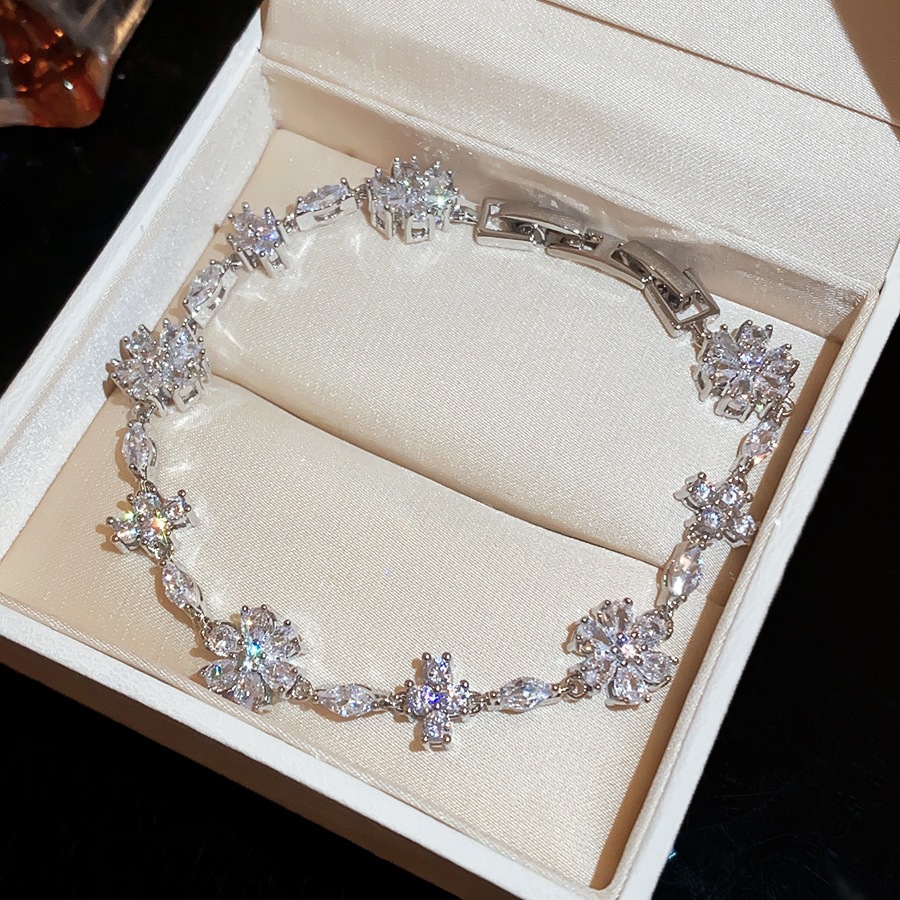 Pulsera 46 - plata - blanco