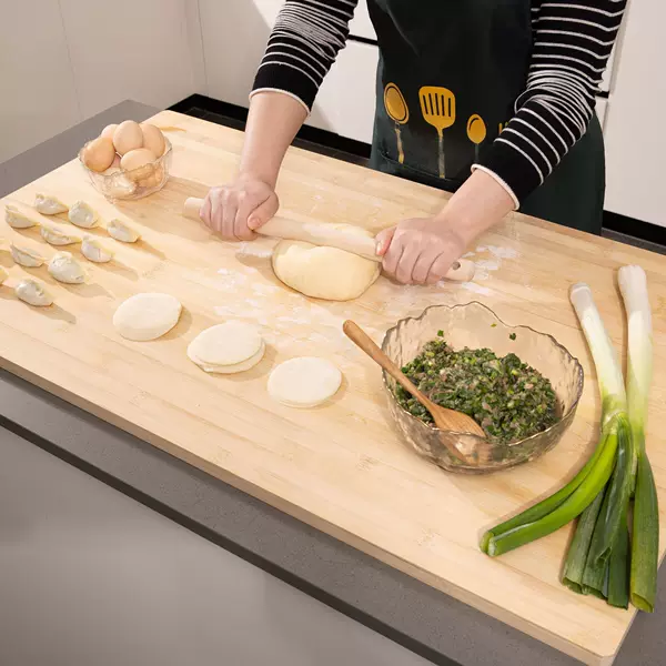 Anti-Mold Rolling Board and Large Household Chopping Board, Thickened Bamboo Kneading Board, Solid Wood Chopping Board, Commercial Cutting Board