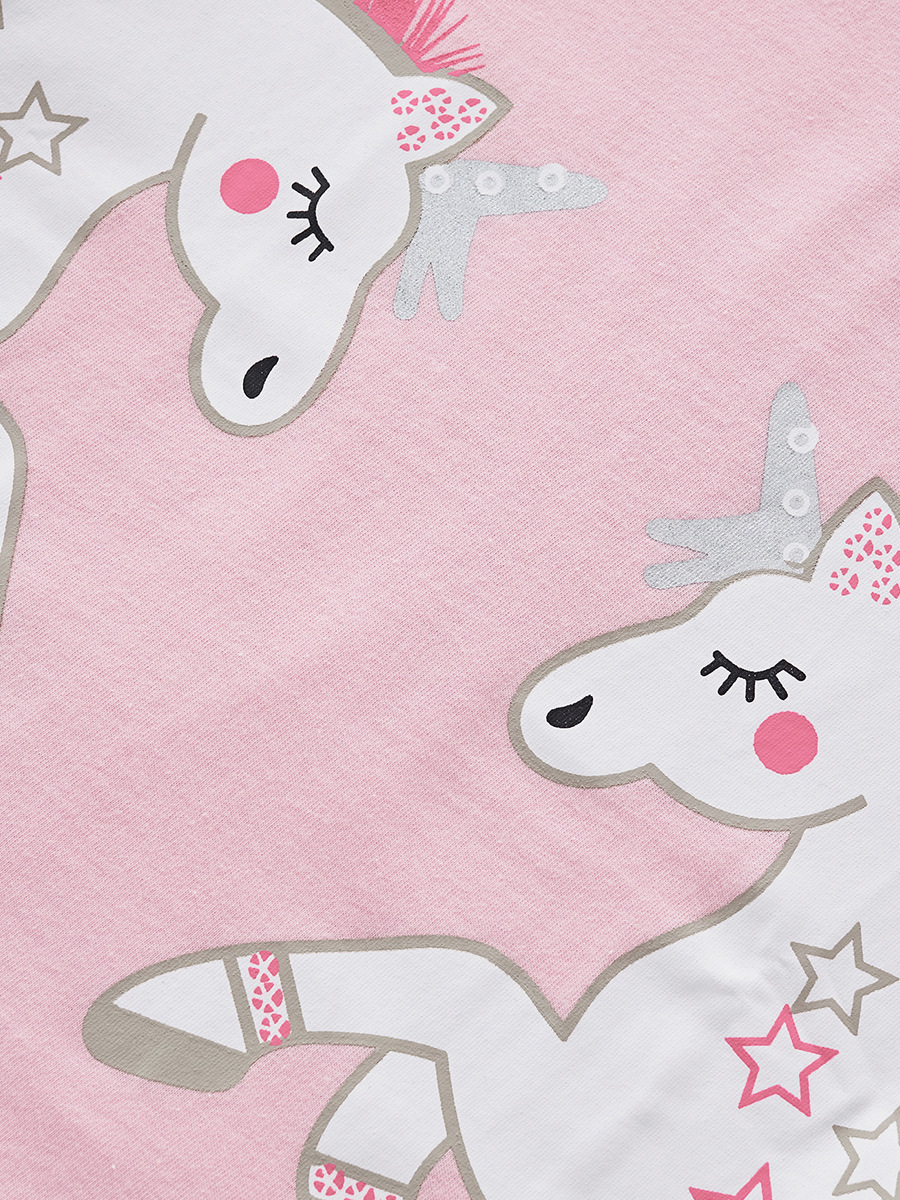 Europa y América ropa infantil ropa de hogar pantalones de manga larga dos piezas de dibujos animados unicornio impresión transfronteriza al por mayor set de algodón