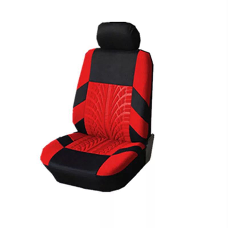Source Manufacturer 3D Tire Pattern Embossed Car Seat Cover Set of 9 Pieces with Detachable Headrest and Front and Rear Seat Protectors