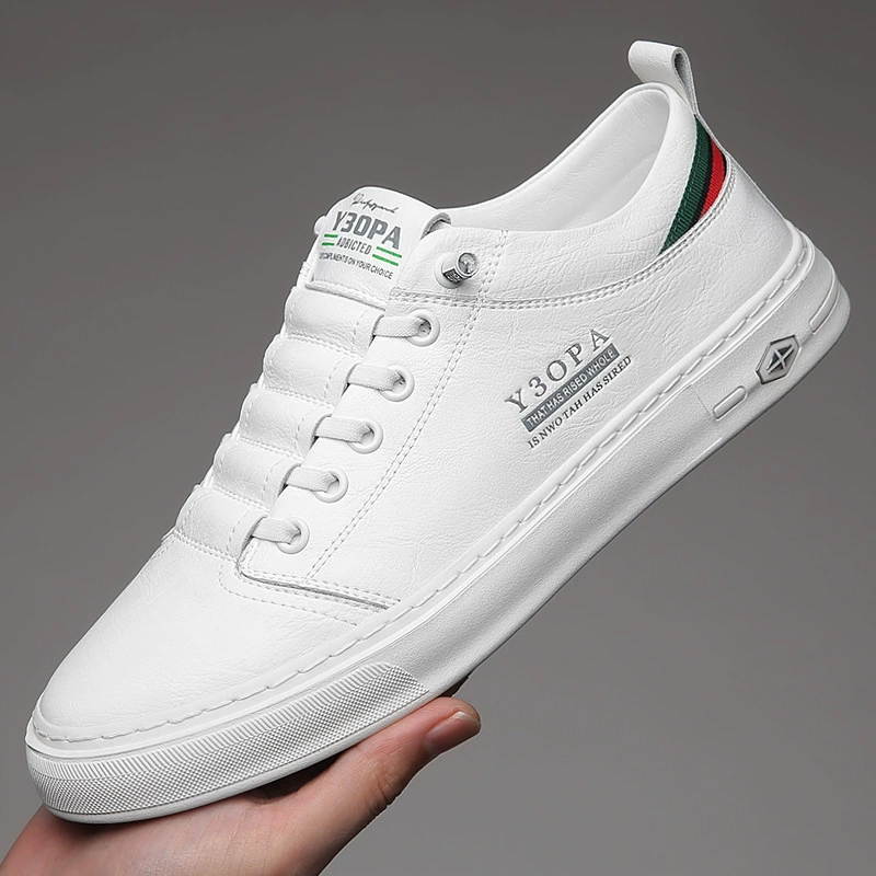 Маленькая белая обувь спортивная повседневная обувь обувь мужская кожаная обувь сотня башен мужская обувь молодежная одежда приливная обувь удобная нескользящая кожаная обувь