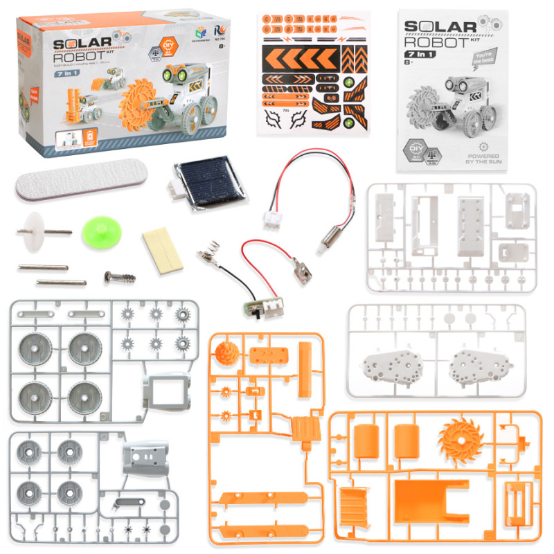 国境を越えた組み立て教育玩具ソーラー 21 イン 1 電気ロボット DIY 組み立てデュアルドライブ科学教育玩具|undefined