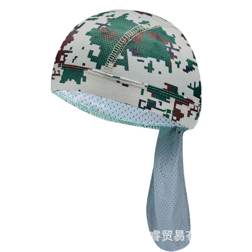 Outdoor Printed Sunscreen Riding Headwear Headgear Casual Bag Headgear Men's and Women's Sports Breathable Tactical Hat Helmet Lining