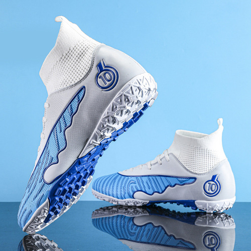 Cross-border large size football shoes  new men's and women's youth training shoes broken spikes shock absorption professional breathable competition shoes