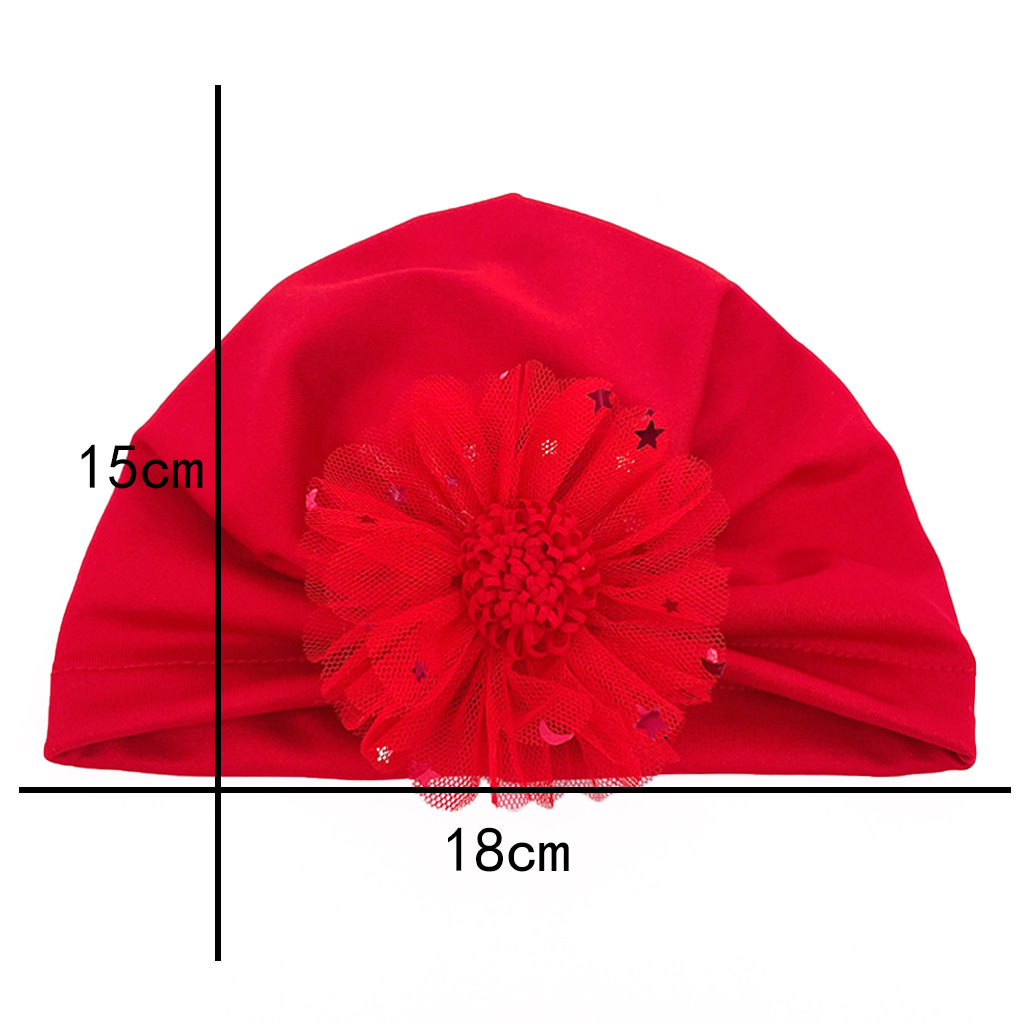 Women's Cute Solid Color Flowers Eaveless Baby Hat display picture 2