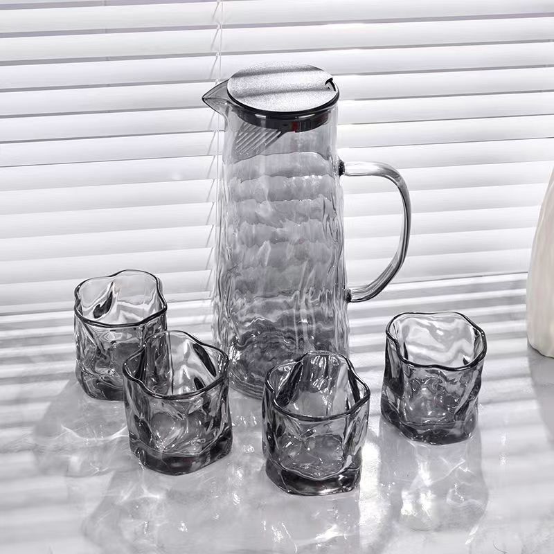冷水壶玻璃水壶家用耐高温大容量凉水壶水杯套装耐热冷泡茶壶扎壶|undefined
