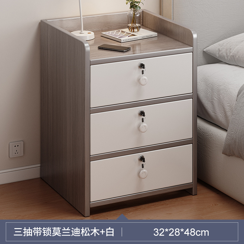 Mini meseta de cabezal de cama dormitorio doméstico 2025 estante de almacenamiento de alquiler pequeño gabinete de cabezal de cama simple