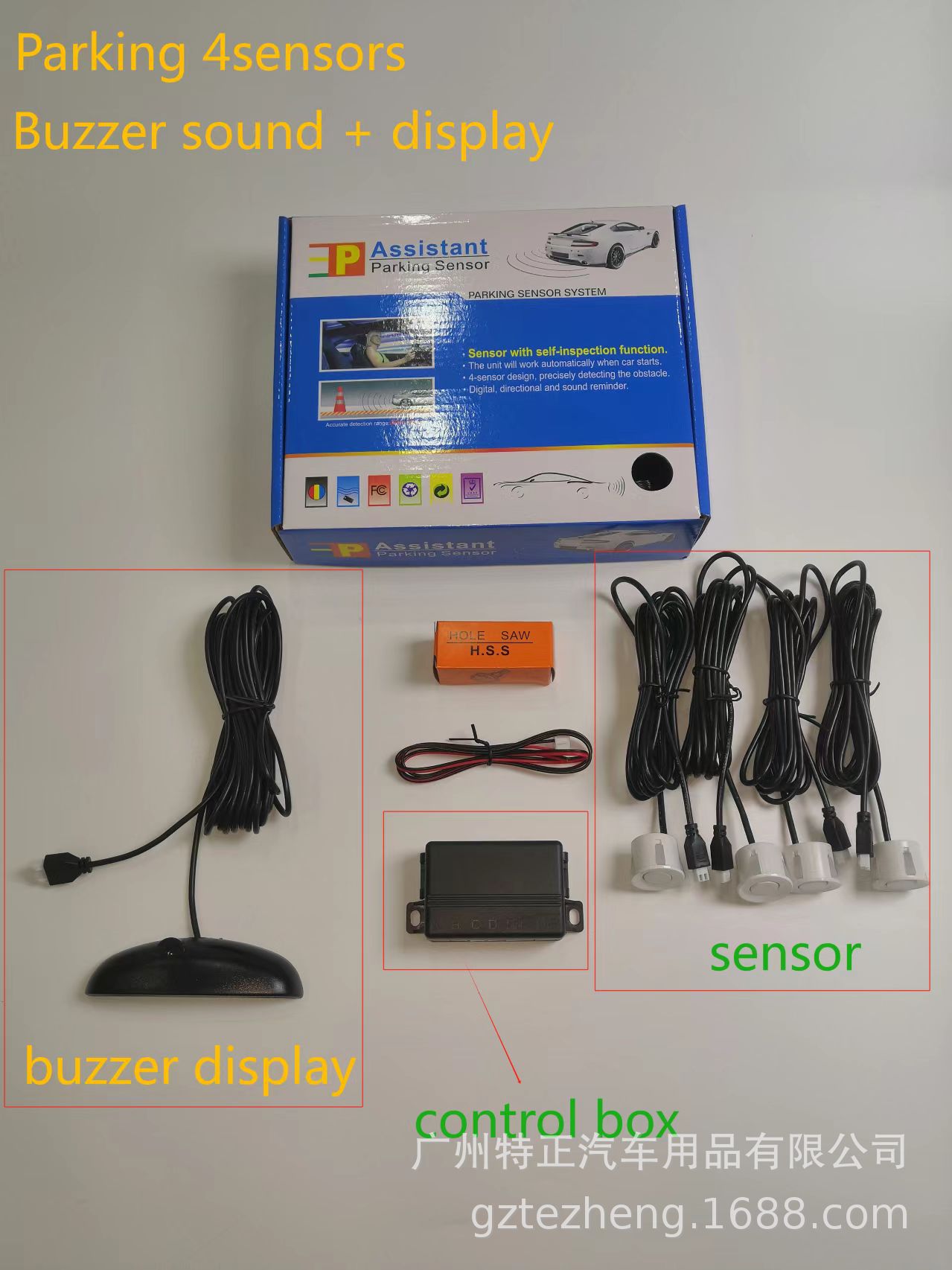 Factory Direct Sales Spot Led Display 2/4/6 Probe Crescent Beep Reversing Radar Car Detector