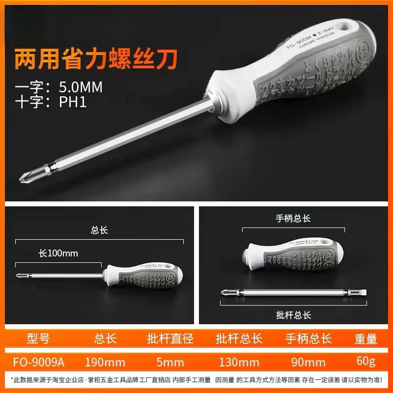 Fukuoka, Japón, destornillador de doble propósito de alta resistencia, herramientas eléctricas con destornillador magnético de doble cabeza