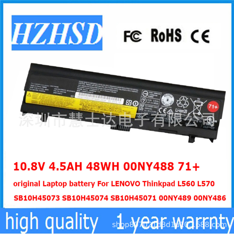 For Lenovo L560 L570 SB10H45073 45071 00NY 488 486 laptop battery