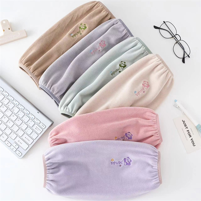 Franela impermeable bordada cocina del bebé de los hombres de las mujeres largo oversleeve mangas de la mano de los niños al por mayor estudiante Otoño e Invierno