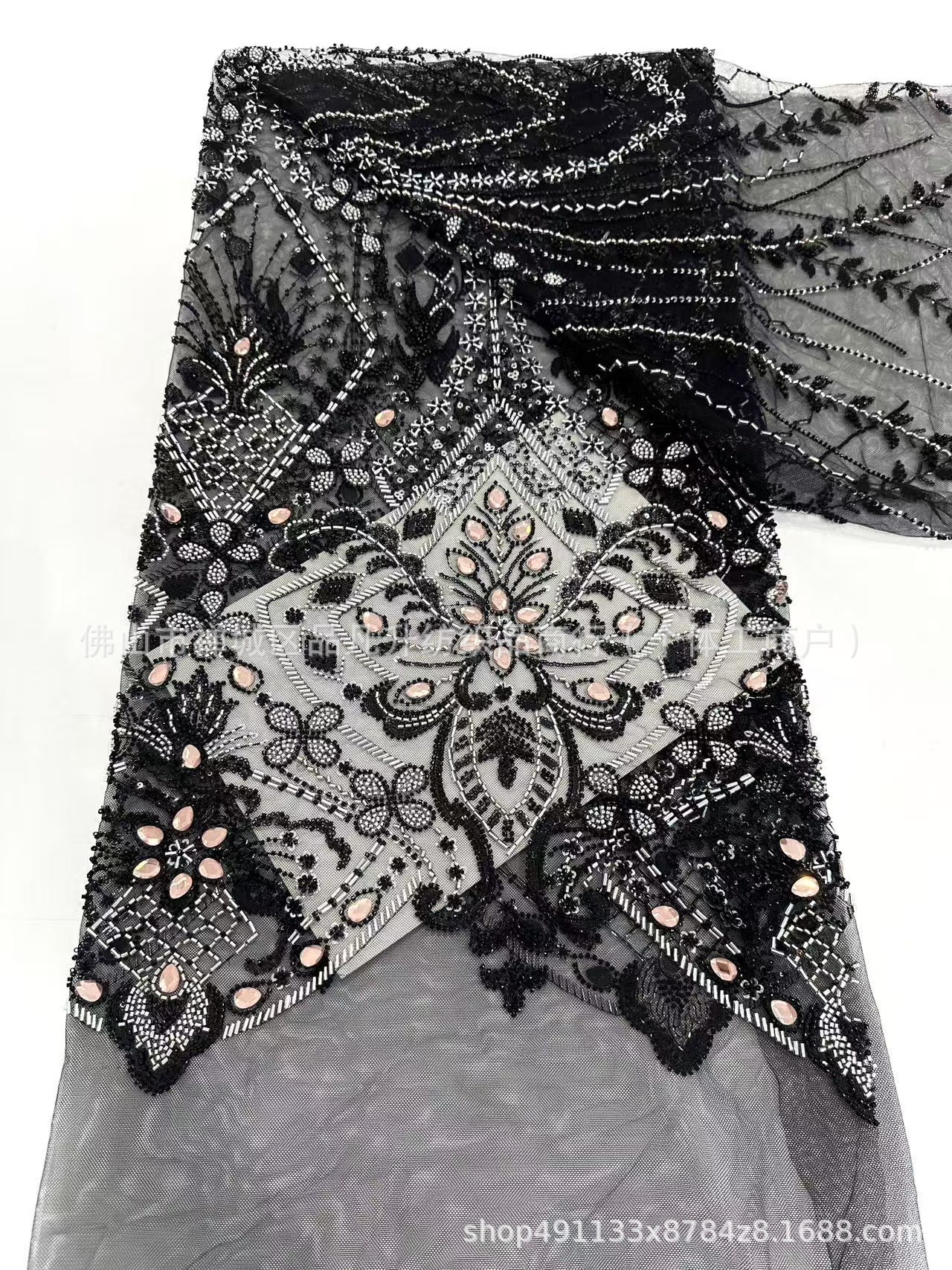 Alta sensibilidad brillante vestido de boda vestido de moda cena falda de pescado vestido tela bordada al por mayor transfronteriza