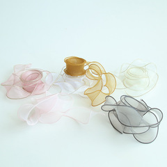 Fresh flower packaging materials, solid color fish tail gauze, mesh ribbon bouquet wrap, flower tie ribbons, DIY material wholesale