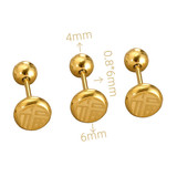 Маленькие серьги для сна, не выцветает, золото 750 пробы