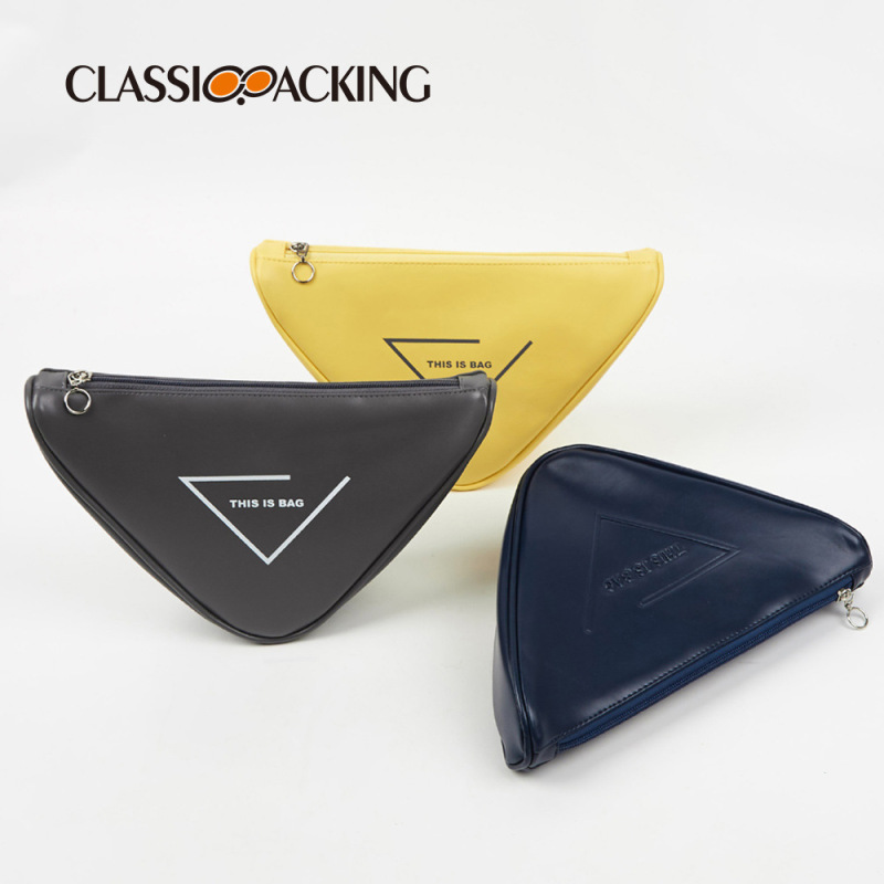 New Designer New Geometric Wash Storage Bag Cosmetic Finishing Bag Leather Waterproof Triangle Cosmetic Bag New Designer New Geometric Wash Storage Bag Cosmetic Finishing Bag Leather Waterproof Triangle Cosmetic Bag