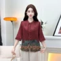 高档大码妈妈桑蚕丝上衣