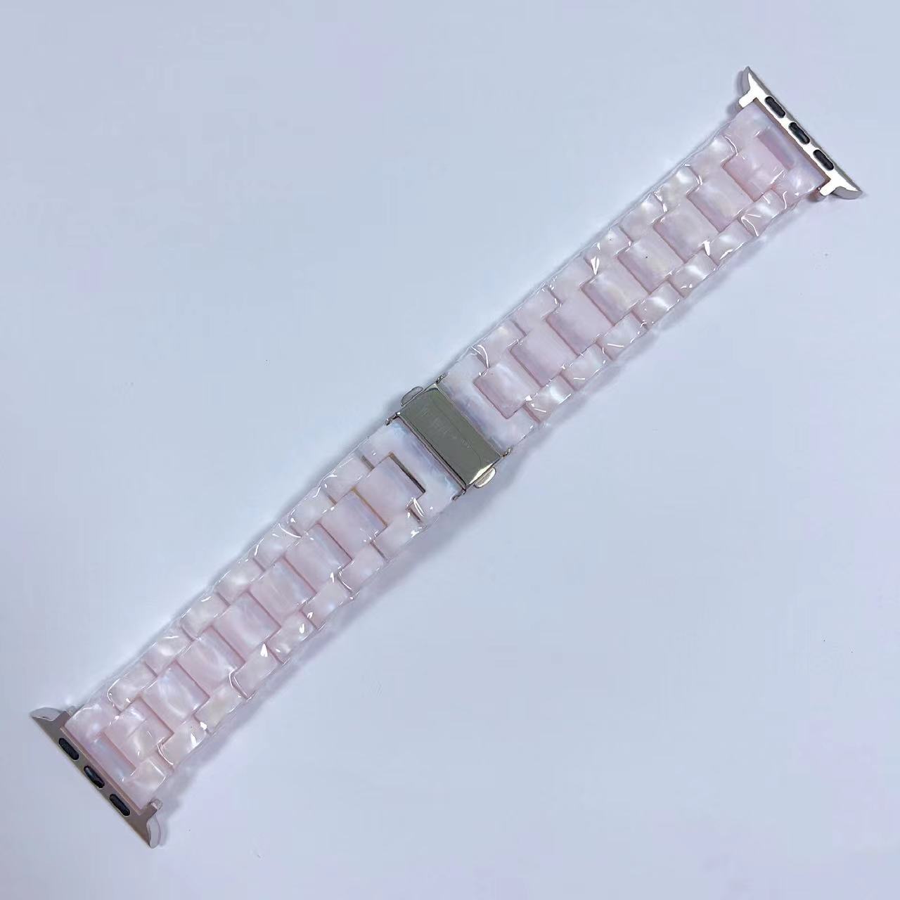 Aplicable a Huawei Samsung tres correa de reloj de plástico arco iris sólido correa de reloj de plástico Apple iwatch