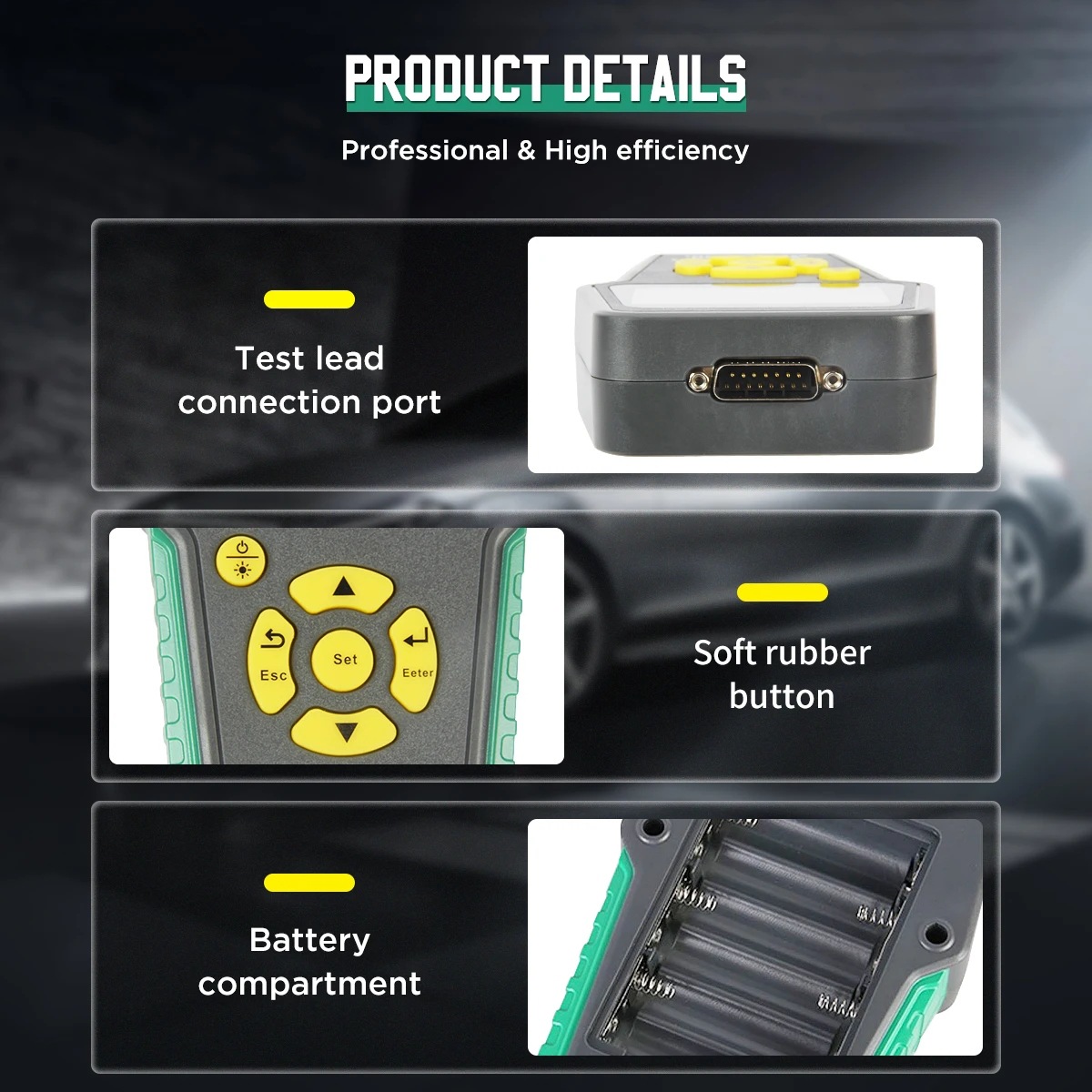 Dy223 New Energy Electric Vehicle Fault Diagnosis Instrument Lithium Battery Pack Voltage Detection New Energy Tester