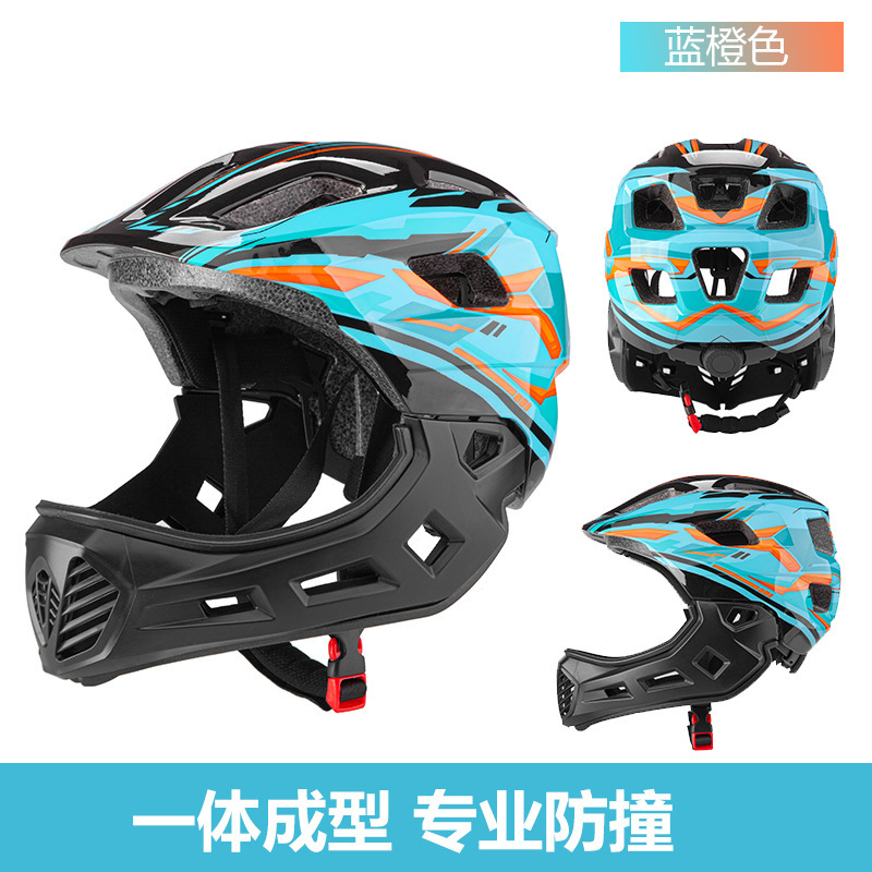 Children's Balance Bike Helmet, Full-Face Helmet for Bicycles, Full-Coverage Protective Helmet for Roller Skating and Skateboarding, Children's Balance Bike Full-Face Helmet