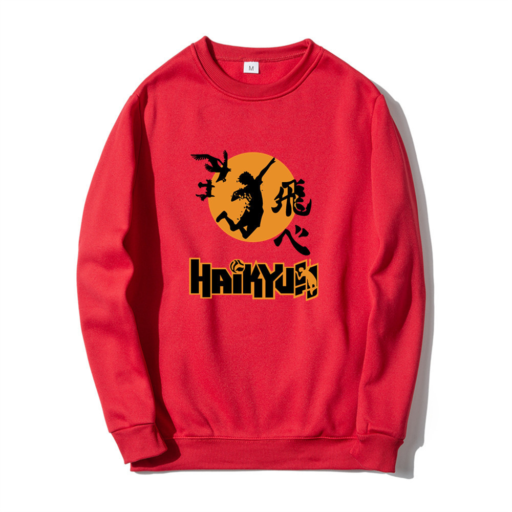 Otoño e Invierno nueva impresión de dibujos animados voleibol juvenil día de dibujos animados dibujos animados sueltos hombres y mujeres suéter sudadera_voghion.com
