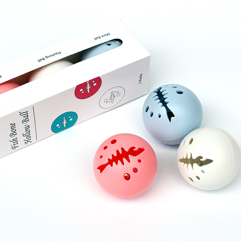 [Traje] gato Bola de juguete Sonido luminoso bola en forma de pez gato Bola de menta gato Bola de rasguño divertido gato bola mascota