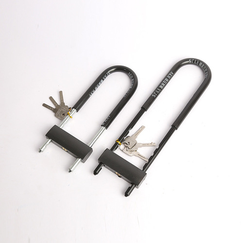 Factory supply glass door handles, locks, handles, anti-theft locks, shop doors, thick anti-theft U-shaped motorcycle locks