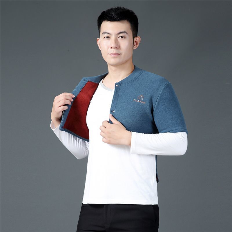German velvet plus velvet thickened warm shoulder pads for men, cervical vertebra protection, cold-proof waistcoat for sleeping, air-conditioned room waist protection, warm shoulder pads