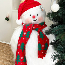 圣诞雪人手工DIY圣诞节装饰长毛绒小雪人圣诞氛围感布置拍照道具