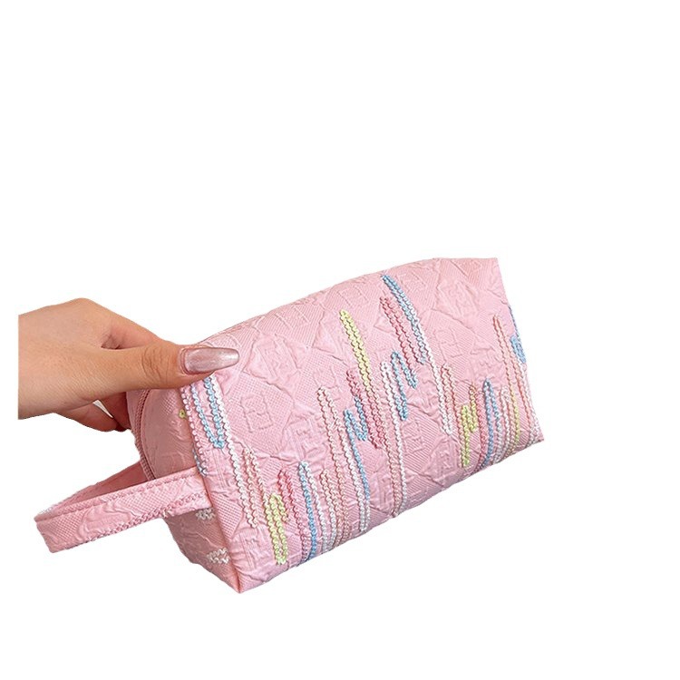 Bolsa de maquillaje 2024 nueva bolsa de almacenamiento de gran capacidad, bolsas de lavado portátiles, bolsas de lápiz, bolsas de papelería para estudiantes