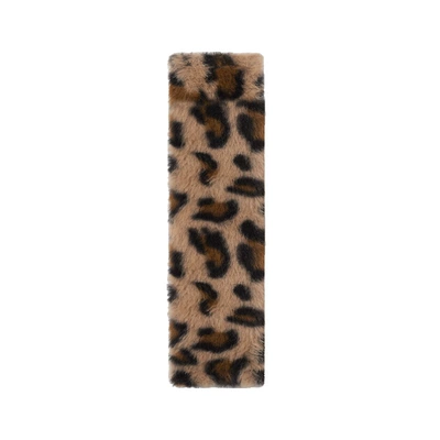 Seat belt shoulder pad Pad Plush Car Comfort Anti-Strangling - rabbit-hair-leopard-shoulder-plate