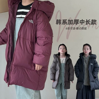 秋冬中长款加厚儿童绒丝羽丝童装外套男女童保暖防寒服批发