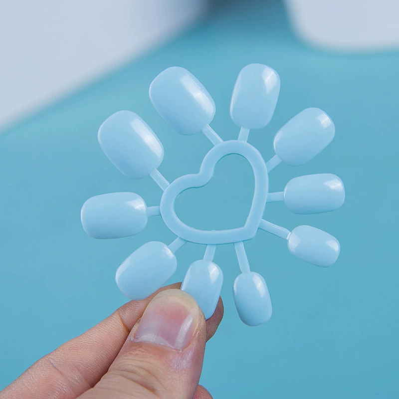 Детские накладные ногти на заказ, однотонные, в форме сердечек, короткие, не требуют обработки, съемные, готовые к использованию, детские накладные ногти.