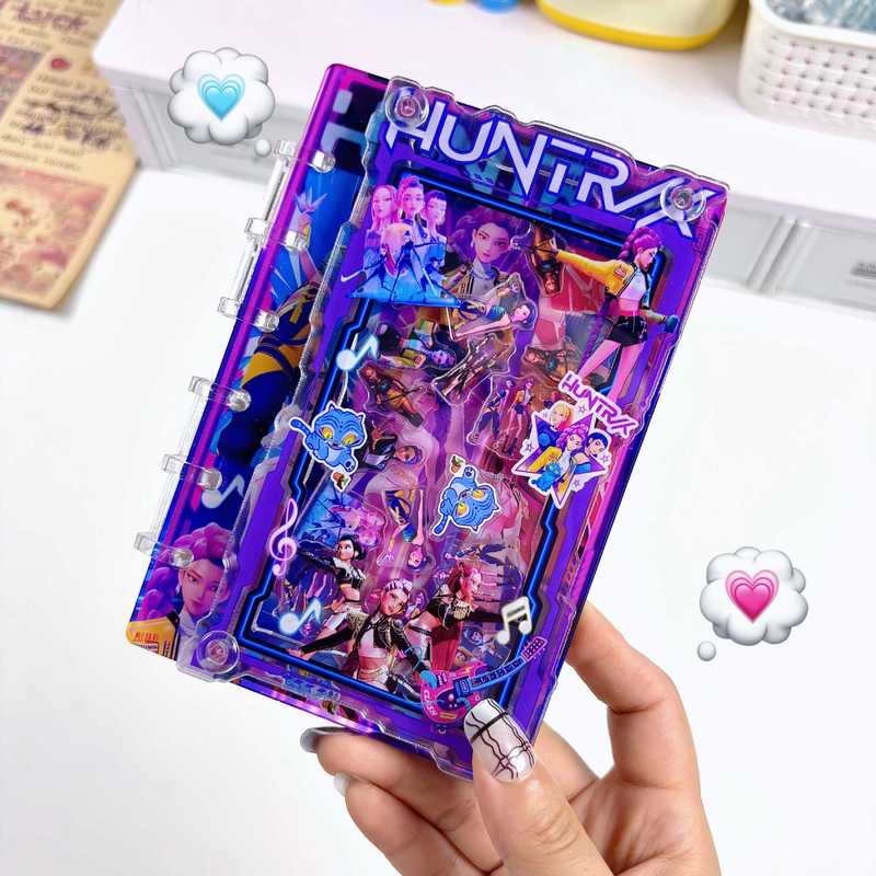 K-POP猎魔女团摇摇乐本亚克力活页本a7记事本手账卡通可爱记事本|undefined