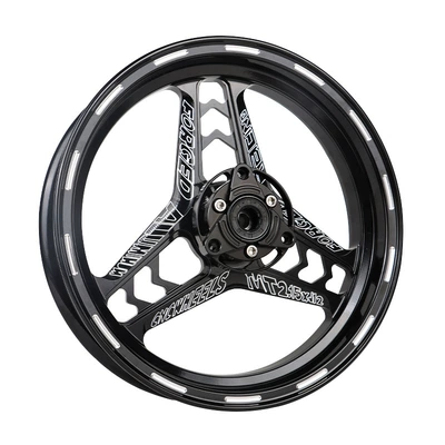 Mantianxing Wheel Hub 12inch Modified for Niu N1S U+B Front Wheel Rim U2 Ninebot Mmax110P Wheel Hub (Motorcycle wheel hub) - gypsophila-wheel-hub-black-1225j