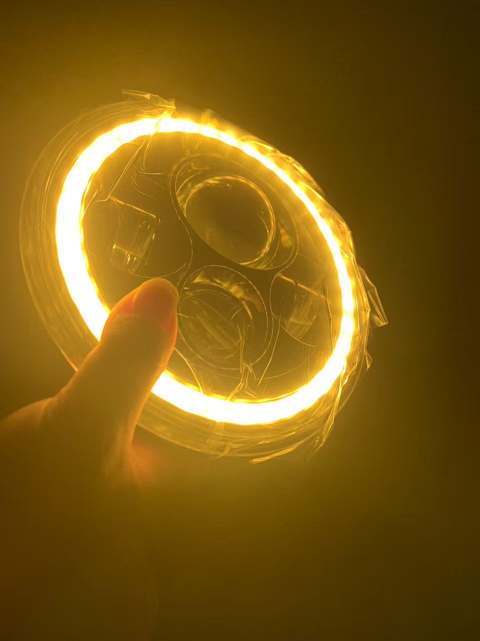 7inch 5.8inch Wrangler Headlight Harley Motorcycle Light Modified Led Angel Ring Headlight Dual-Color Export Model