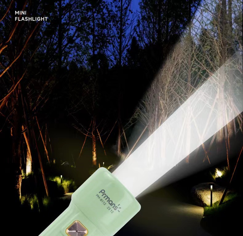 Mini Strong Light Flashlight with Long Battery Life, Rechargeable, Long-Range, Ultra-Bright, Suitable for Students, Outdoor, Dormitory, Home Use, Convenient and Portable