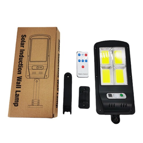 New type solar street light, strong light, human body induction, courtyard waterproof wall light, intelligent remote control lighting COB street light