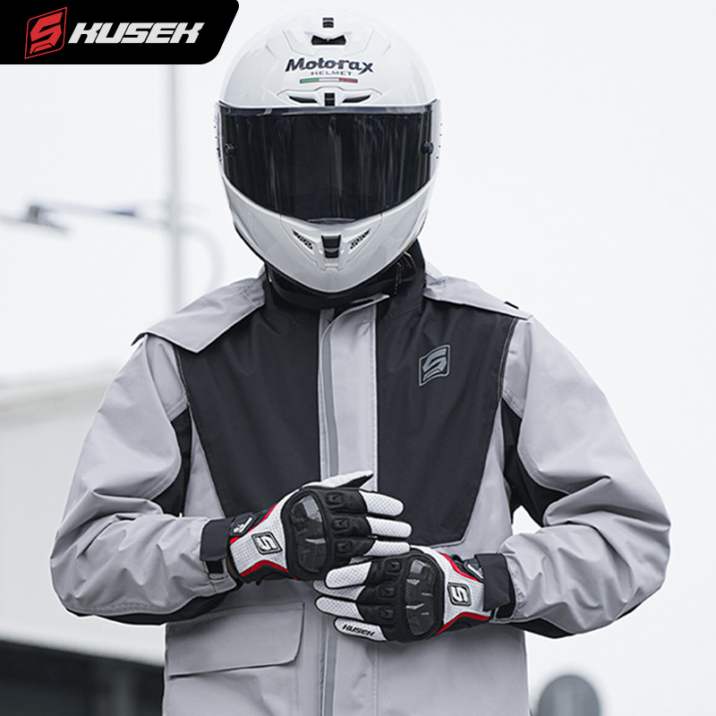 KUSEK jinete motocicleta para hombres y mujeres senderismo al aire libre para llevar traje impermeable dividido para adultos