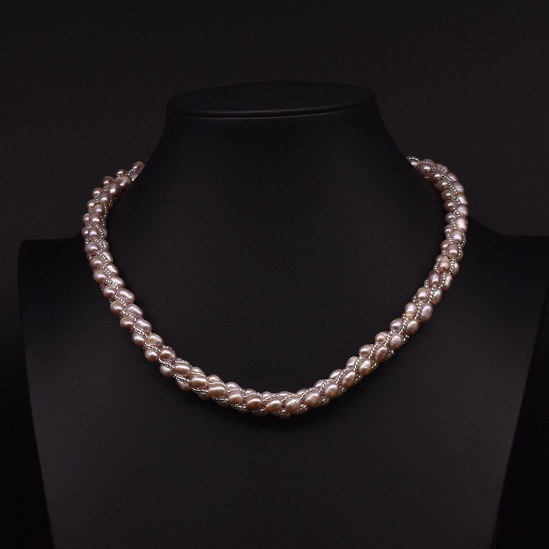 Barroco natural collar de perlas de agua dulce exquisita moda versátil cadena de clavícula para niñas accesorios accesorios accesorios al por mayor