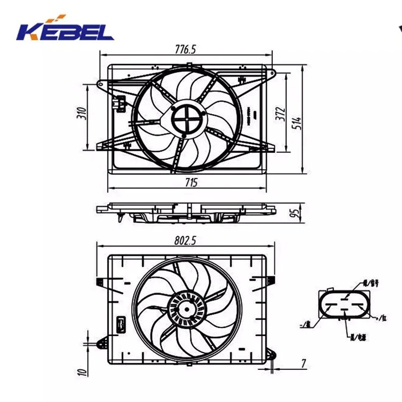 Подходит для 13-20 Dodge Ram RAM1500 сборка вентилятора радиатора 68241660AA
