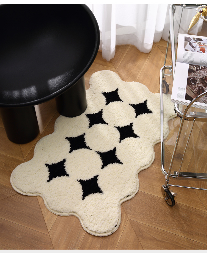 Cremefarbener Langflor Teppich Für Schlafzimmer Und Sofa_voghion.com