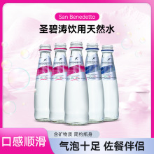 意大利进口圣碧涛天然矿泉水弱碱性水250ml*24瓶/整箱气泡水可选