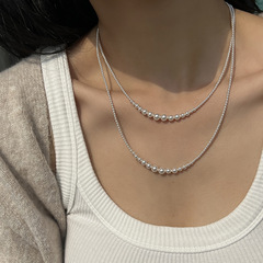 クロスボーダー ニッチ ロングパールネックレス フレンチレトロファッション セーターチェーン シンプルで万能な高級感ジュエリー 卸売