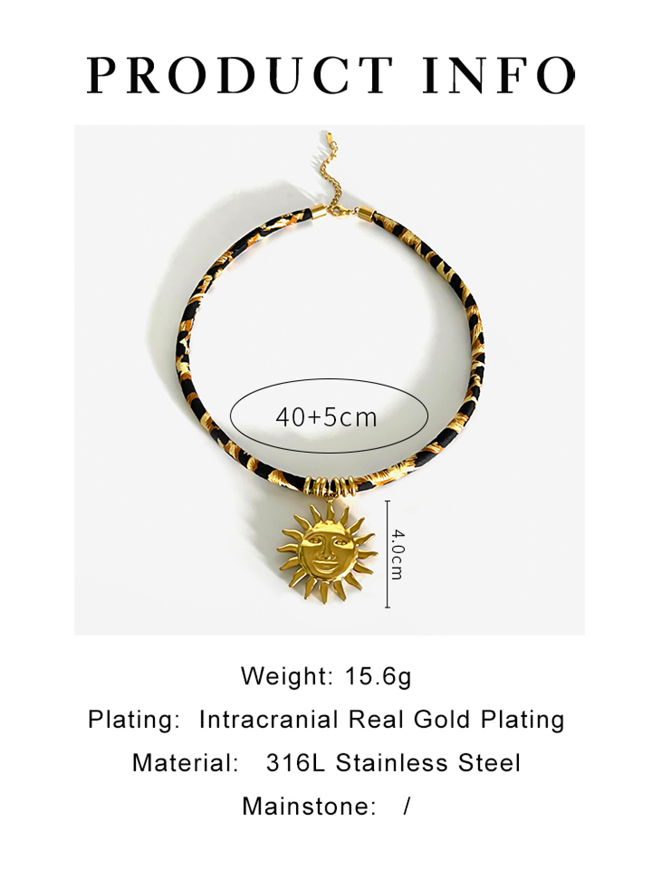Woven Chain Chain Type Vintage Style Classic Style Sun Heart Shape 316L Stainless Steel  Nylon Waterproof Non Tarnish Surgical Steel Woven Chain Pendant Necklaces For Women's Holiday Daily