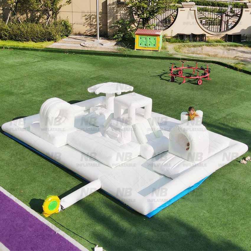 Trampolín inflable castillo inflable europeo al aire libre blanco boda trampolín fabricantes de modelo de aire al aire libre propuesta fiesta de cumpleaños
