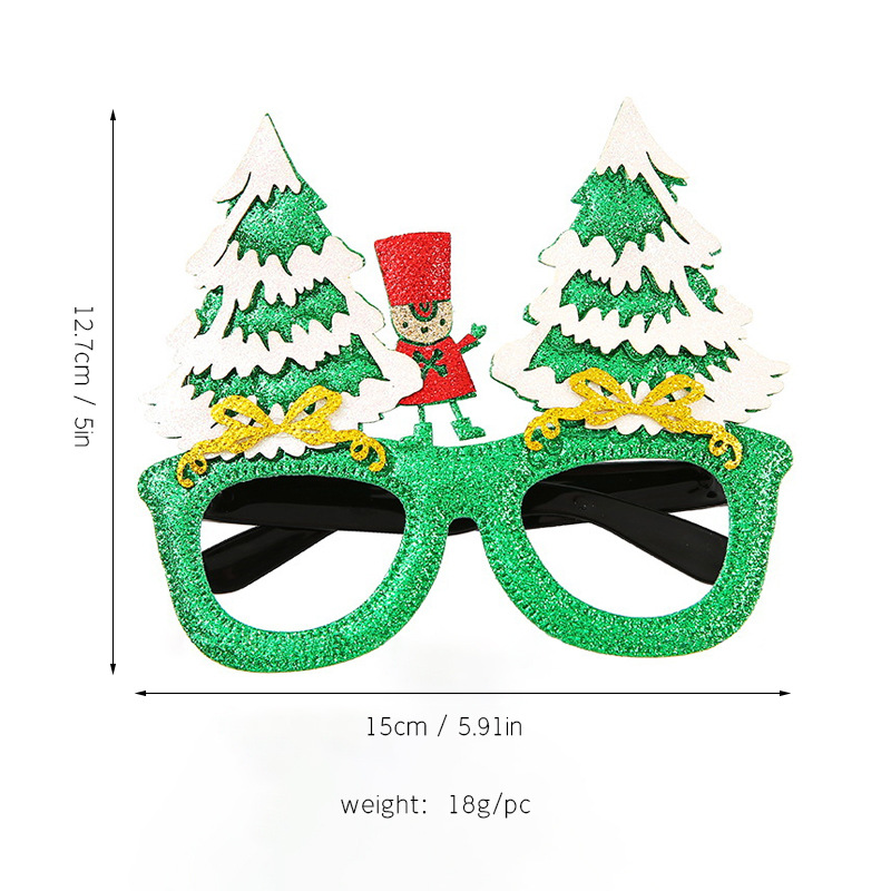 Navidad decoraciones gafas juguetes para niños adultos dibujos animados disfraz de fotos pequeños regalos premios gafas decorativas