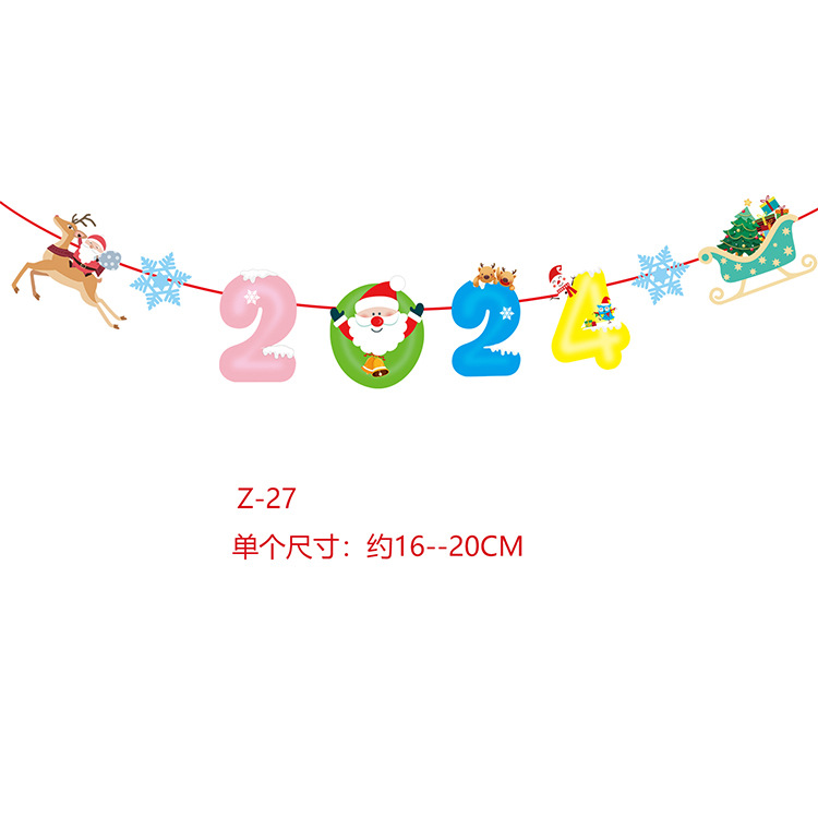 Nueva Navidad decoración suministros bandera tire bandera centro comercial tienda de los niños FIESTA DE Navidad escena adornos de diseño