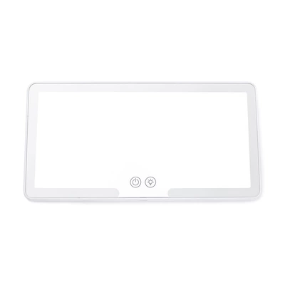 Car Makeup Mirror Car Square Makeup Mirror High-Definition Mirror Sun Visor with Led Light Makeup Mirror Touch Button (Sun visor rearview mirror) - white-led-car-cosmetic-mirror-c-type-luminous