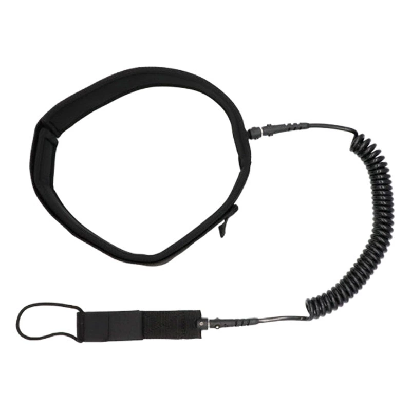 Веревка для серфинга талии 10 '11' 12 'Водонепроницаемая Вертикальная доска весло Безопасность 7mmtpu Спасательная липучка из нержавеющей стали